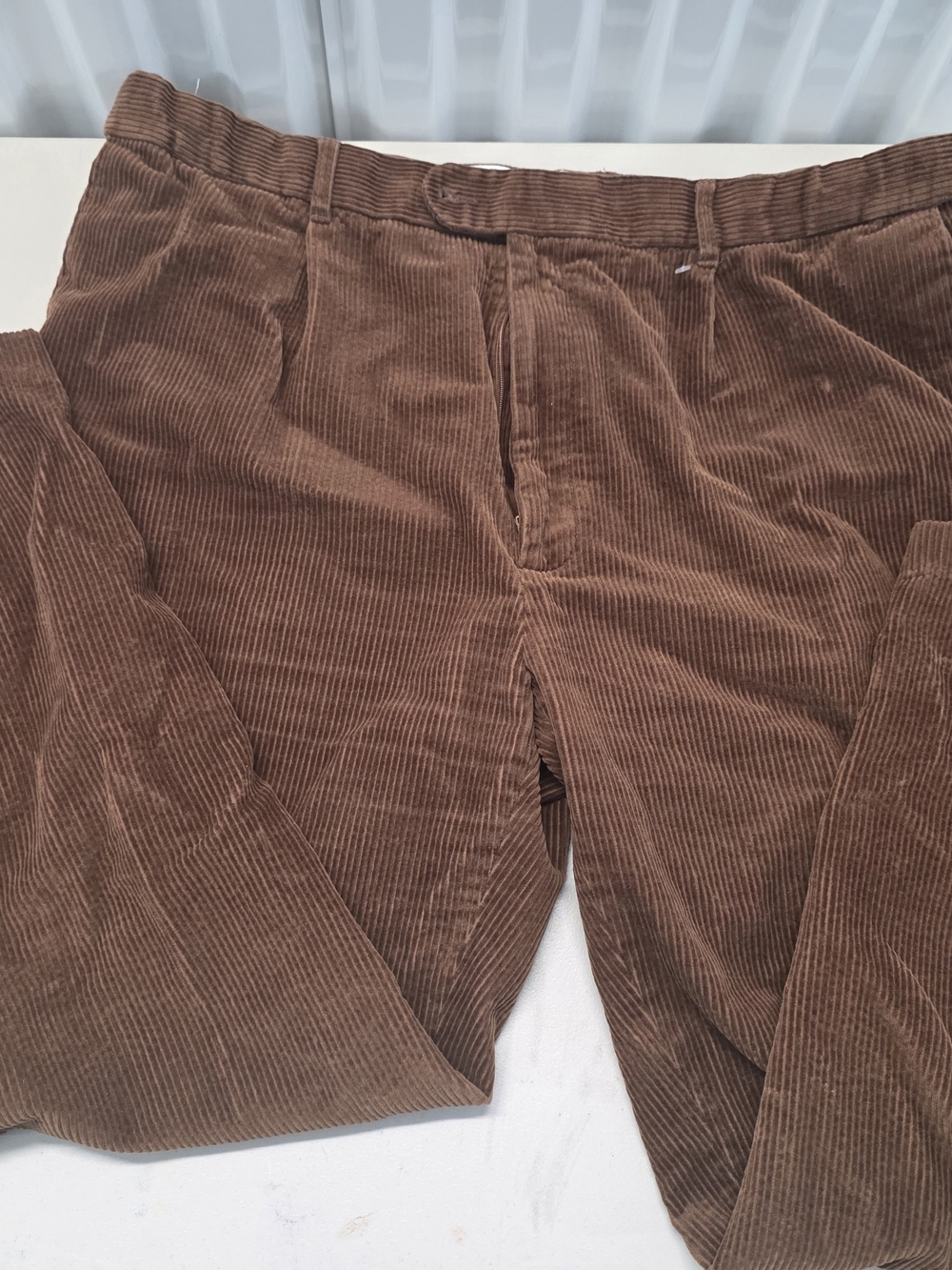 Peter Christian Pants Men's Size 46x29 Brown Cotton Corduroy Trousers